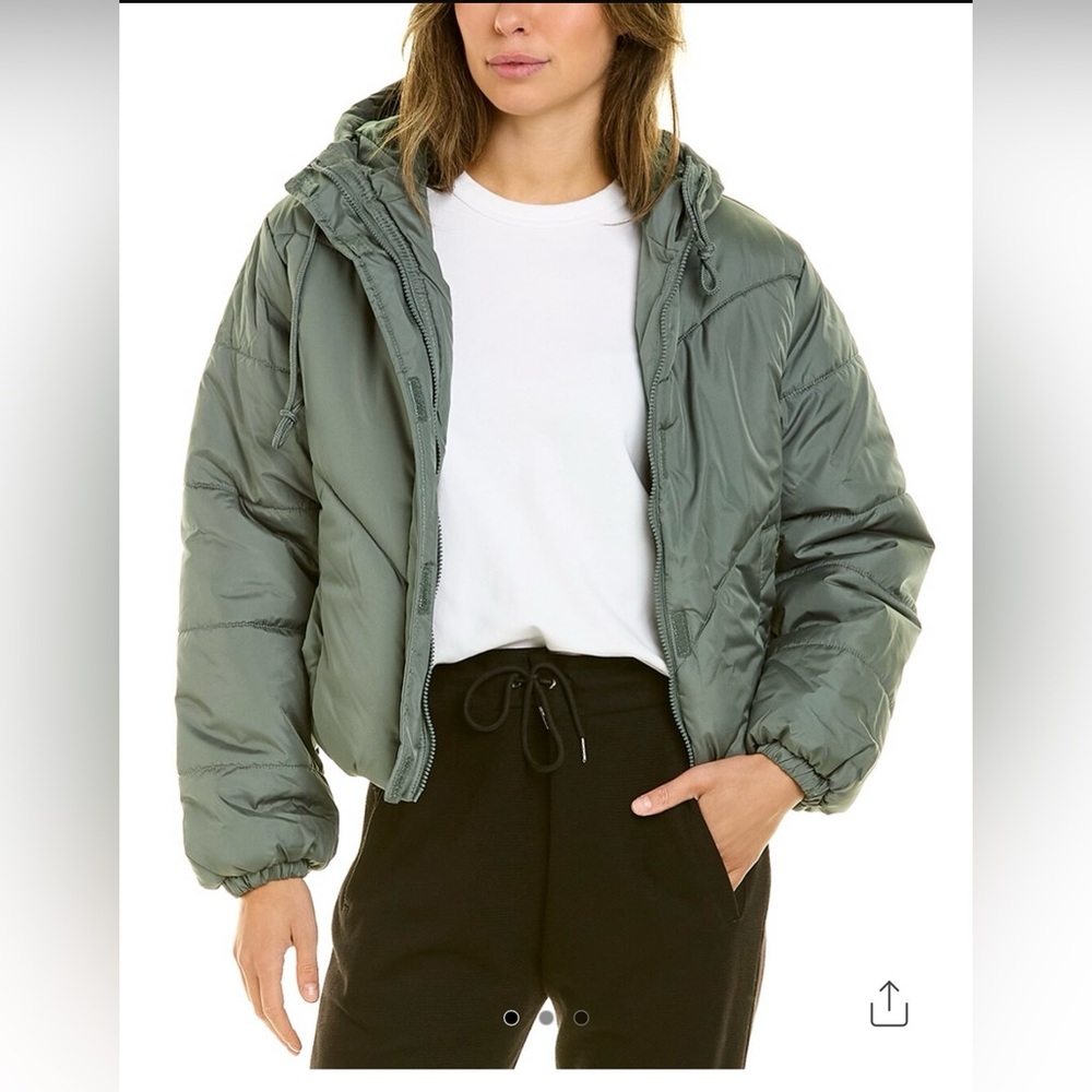 therapy Olive Oversized Sleeve Puffer Jacket